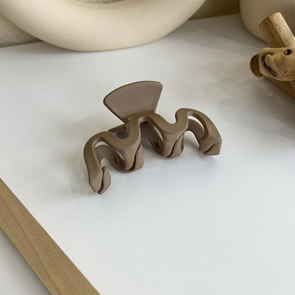 Coffee  Hair Clip - Wavy