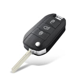 KEYYOU Car Key For Peugeot 208 2008 301 308 508 5008 RCZ For Citroen C-Elysee C4-Cactus Headlight Middle Remote Key Shell Case