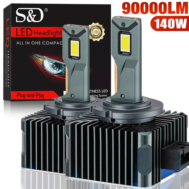 90000LM D3S LED D1S D2S D4S D5S D8S Led 140W Headlights HID D1R D2R D3R D4R D5R D8R Bulb Canbus Car Light Auto 6000K 12V 24V