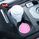 2PCS Car Cup Coaster, Waterproof Non-Slip Sift-Proof Spill Saucer Car Interior Accessories