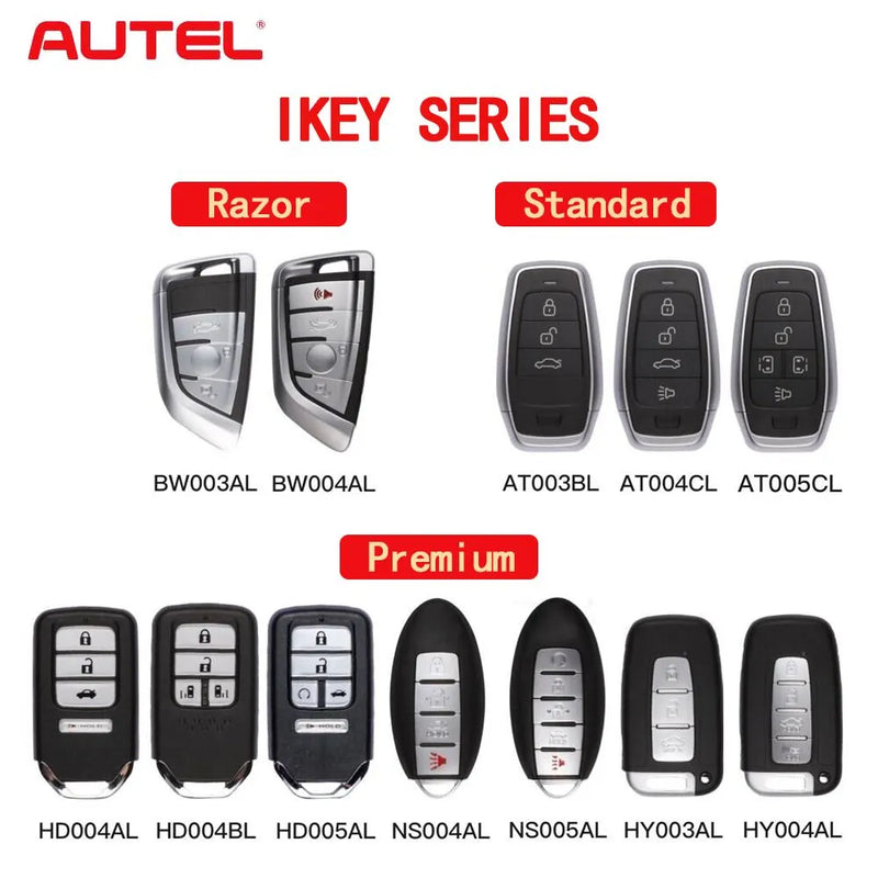 AUTEL IKEYBW003/4AL HD004/05BL NS004/05AL HY003/04AL AT003BL/04CL Universal Remote Smart Key for MaxiIM KM100 IM508 Programmer