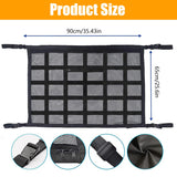 Car Ceiling Cargo Net Strong Load-Bearing Mesh Car Roof Storage Organizer Large Capacity Space Saving Car Ceiling Net Storage