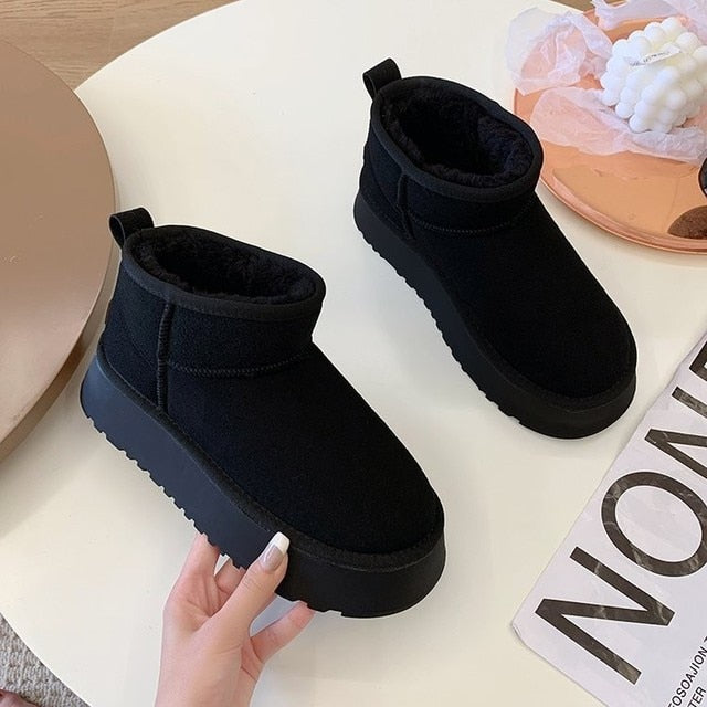 Anti-skid Sheepskin Snow Boots